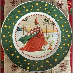 Mary Engelbreit BY Golden Rabbit Magic of Christmas Enamel Tray